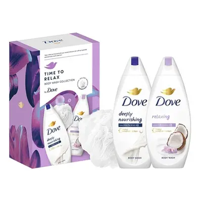 Dove Time to Relax Body Wash Collection Three-Piece Gift Sets, Two