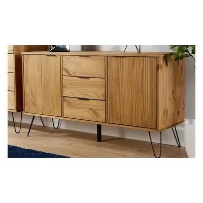 Furniture Dealz Acadia 3 Drawer Sideboard Storage Unit, Pine