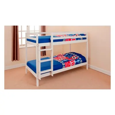 Children s Zoe Wooden Bunk Bed with or without Mattresses, Single,Grey,Frame and Mattresses