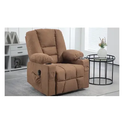 HomCom Oversized Riser and Recliner Chairs, Brown