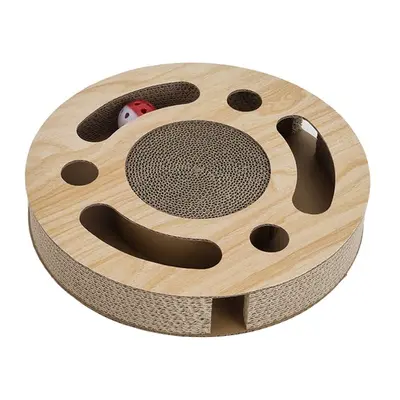 Interactive Round Cat Scratcher with Ball Toy