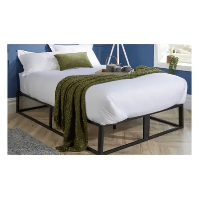 Metal Platform Bed Frame and Mattress Bundle, Double