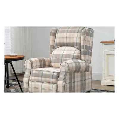 HomCom Check Recliner Armchair