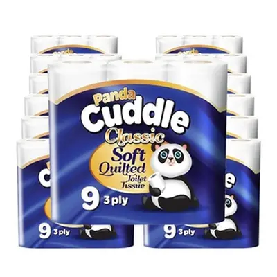 Bulk Buy - Up To 60 Rolls of Panda Cuddle Classic Quilted Toilet Roll, 60 Rolls