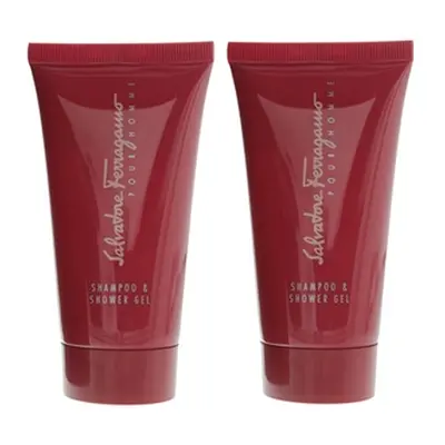 Two-Pack of Salvatore Ferragamo Pour Homme Shower Gel and Shampoo 75ml