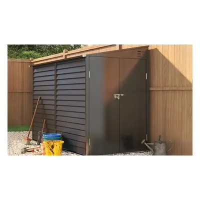 Charcoal Black Steel Outdoor Garden Storage Shed