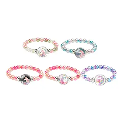 Girls Unicorn Beads Bracelets, Design 5