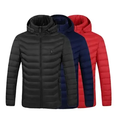 Unisex Heated USB Jacket, Red,L