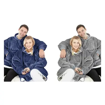 Oversize Hoodie Blanket, Grey