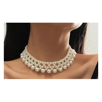 Women'sVintage-Style Pearl Choker Necklace