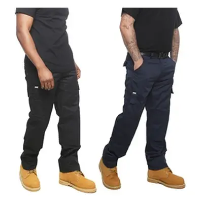 Men'sCargo Combat Trousers with Knee Pad Pockets, Navy,Short,28