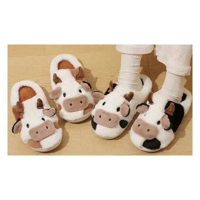 Novelty Cartoon Cow Slippers,Coffee,38-39