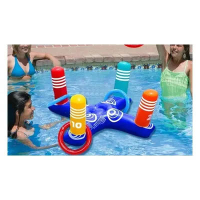 Inflatable Ring Toss Game Floating Pool Toys, One Set