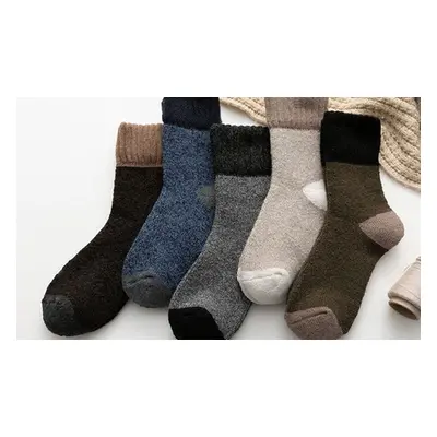 Patterned Thick Winter Socks, One Pair