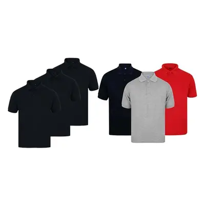 Mens Polo T-Shirts, Black,S