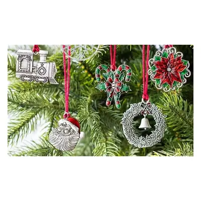 Metal Christmas Tree Decorations,One of Each,Seven