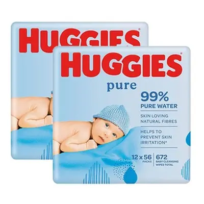 Huggies Pure Baby Wipes, 12-Pack