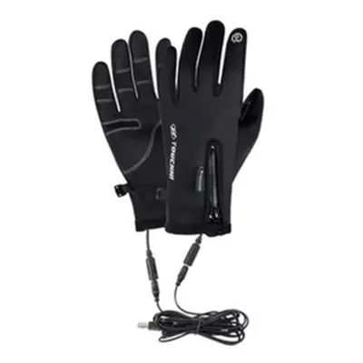 Unisex Winter USB Heating Warm Sport Gloves, L,Two