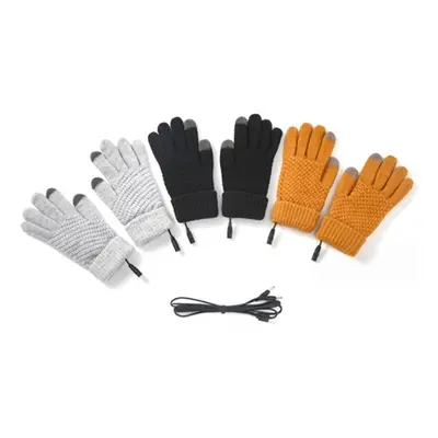 USB Winter Thermal Heated Gloves, Yellow