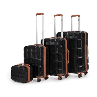 Waffle-Design Lightweight Suitcases, 24 inch,One