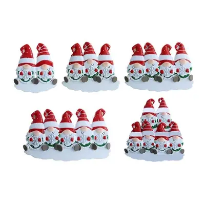 Gnome Family Christmas Ornaments, Four Heads