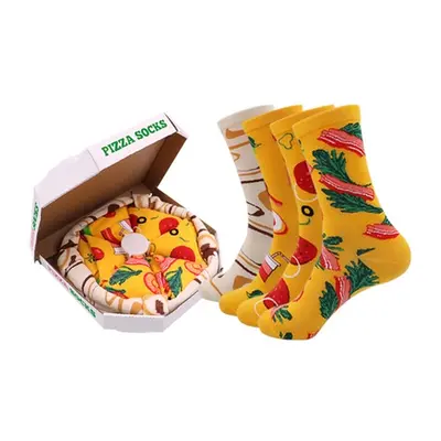 Pizza Socks in a Box, Four Pairs