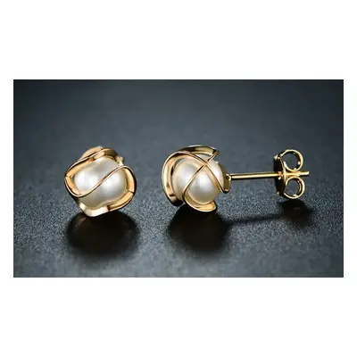 Cage Earrings with Cultured Freshwater Pearls, Two Pairs