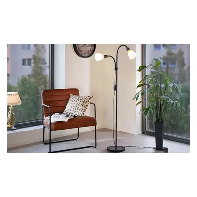 Standing Double Headed Floor Lamp with Adjustable Directional Lighting