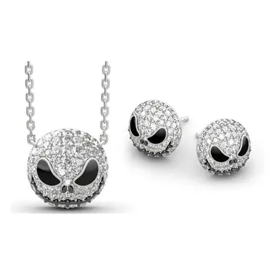 Skull Necklace and Earrings Set