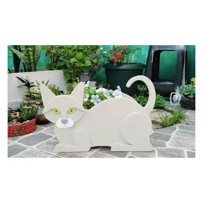 Cat-Shaped Flower Pot Planter, Blue