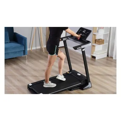 HomCom Folding Treadmill for Home Motorised Running Machine with LCD Display