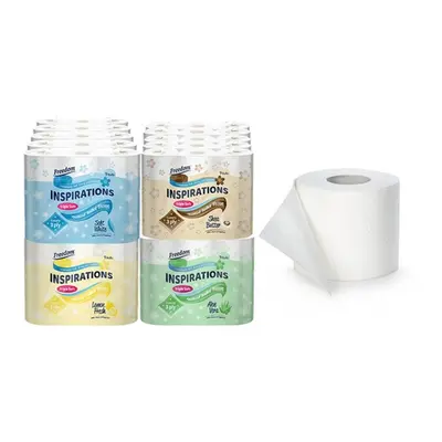 45 90 or 135 Rolls of Freedom Three-Ply Toilet Paper, 135 Rolls, Lemon