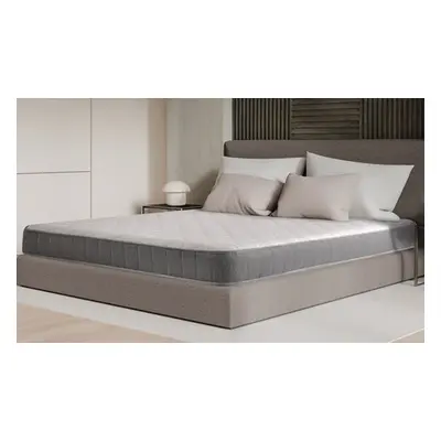 Castle Grey Memory Foam Open Coil Spring Mattress,5ft