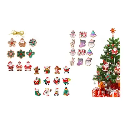 Gingerbread Design Christmas Tree Hanging Ornaments, 12Pcs Christmas Tree Hanging Ornament-desig