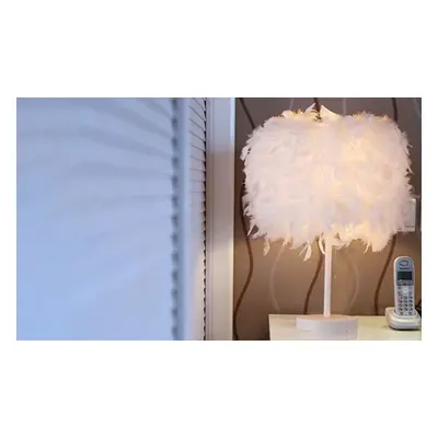 Modern Feather Bedside Table Lamp