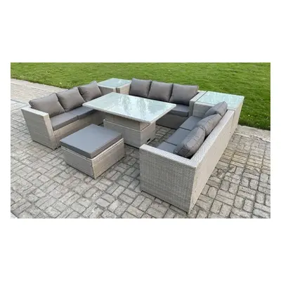 3-Piece Rattan Effect Garden Furniture Set