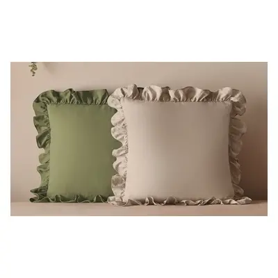 Silentnight Supersoft Ruffled Cushions, 1 Cushion,Green