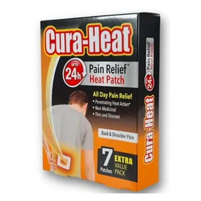 Pack of Seven Cura-Heat Back and Shoulder Pain Relief Patches