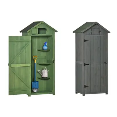 Utility Outdoor Small Wooden Shed, Grey