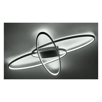 Contemporary Energy-Efficient Semi-Flush Oval Ceiling Light, Dimmable