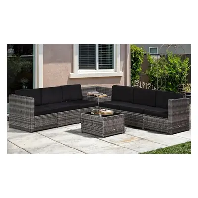 Outsunny Eight-Piece Rattan-Effect Garden Furniture Set