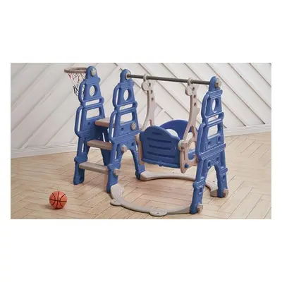 Toddler Swing and Slide Set with a Basketball Hoop