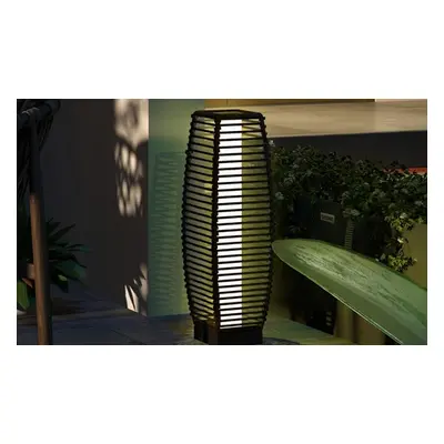 Outsunny Rattan-Effect Solar Floor Lamp