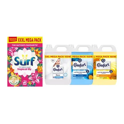 Comfort Washing Kit,, Comfort Pure Conditioner Surf Lily and Ylang-Ylang Powder