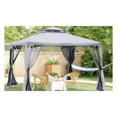 Outsunny Gazebo with Net Curtains