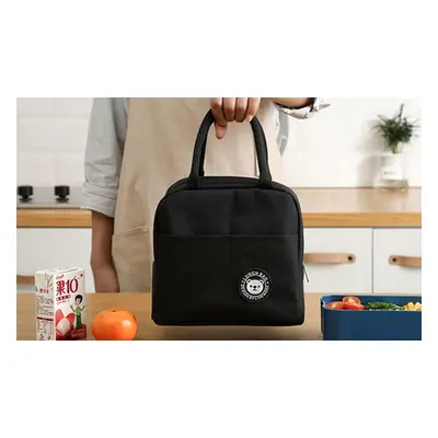 Insulated Lunch Bag in a Stylish Design, Black and Grey,Two