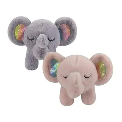 Breathing Glowing Music Sound Soothing Elephant Doll,Light Pink