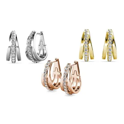 Aurielle Hoop Earrings, One of Each,Three