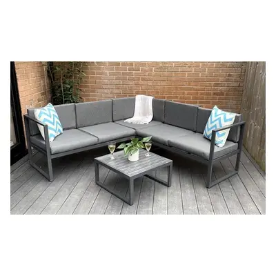 5-Pack Chester Grey Modern Metal Garden Furniture Set