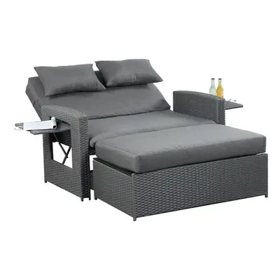 Oasis Two-Seater Rattan Sun Lounger Daybed